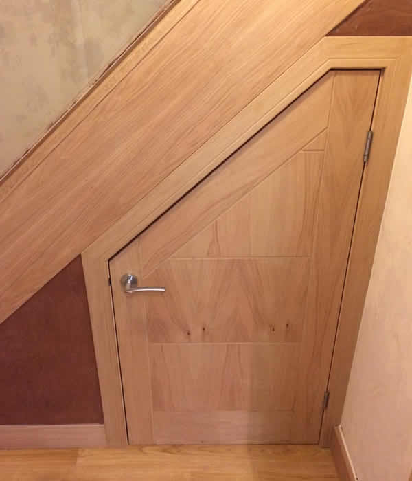 built in stair cupboards